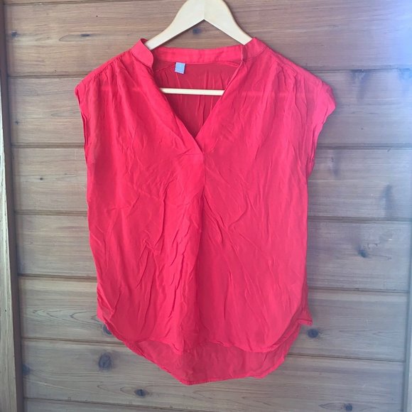 Red Sheer Blouse Small - Picture 1 of 5
